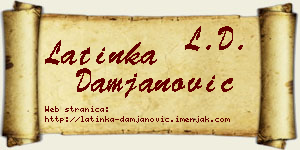 Latinka Damjanović vizit kartica